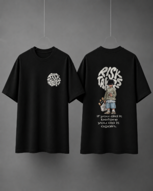 Risk Takers Streetwear Printed Round-Neck T-Shirt