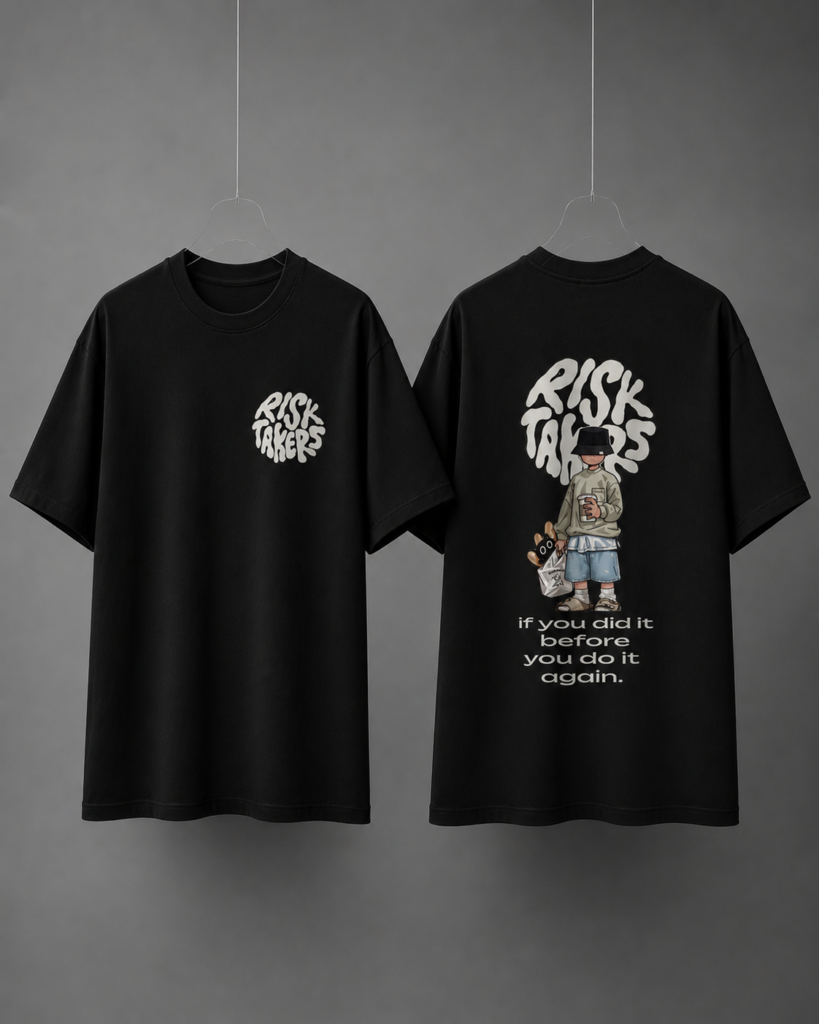 Risk Takers Streetwear Printed Round-Neck T-Shirt