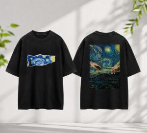 Starry Creation Oversized Art Graphic T-Shirt