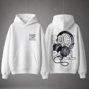 Rock & Roll Headphones Graphic Hoodie