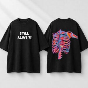 Neon Rib Cage Oversized Graphic T-Shirt