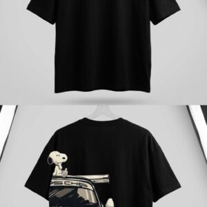 Snoopy & Sports Car Oversized Graphic T-Shirt