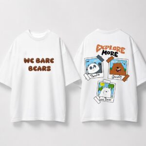 We Bare Bears Explore More Oversized T-Shirt