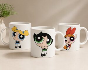 Powerpuff Girls Character Ceramic Mug Set