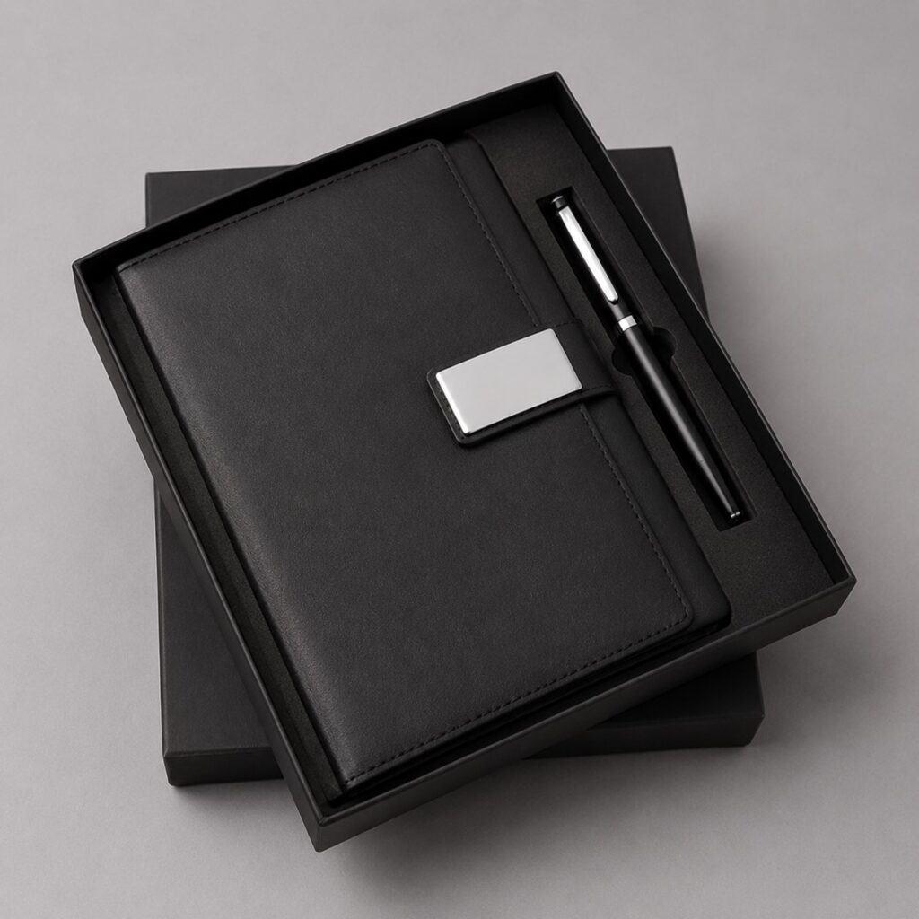 Premium Leather Organizer & Pen Gift Set