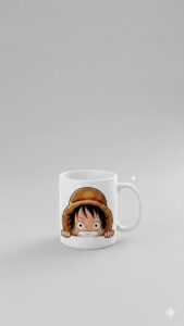 Luffy Peek Anime Printed Ceramic Mug