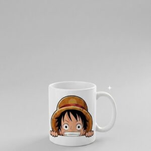 Luffy Peek Anime Printed Ceramic Mug