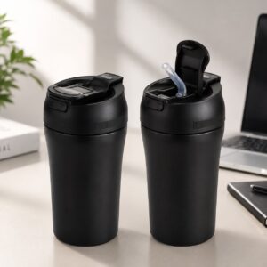 Insulated Flip Straw Travel Tumbler