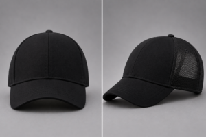 Black Mesh Trucker Cap