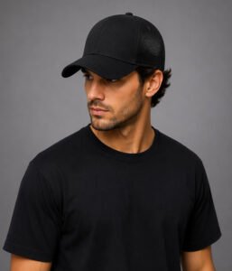 Black Mesh Trucker Cap