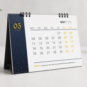 Minimalist Corporate Desk Calendar