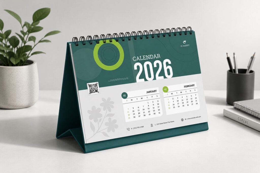 Modern Promotional Desk Calendar