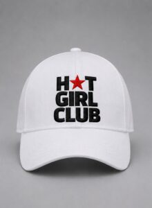 White Embroidered Baseball Cap