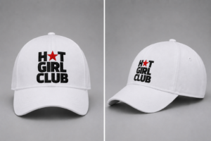 White Embroidered Baseball Cap