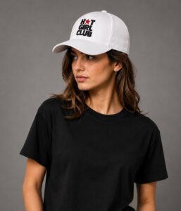 White Embroidered Baseball Cap