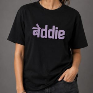 Baddie Retro Queen Round Neck Printed T-Shirt