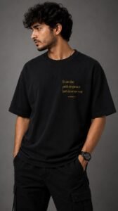 Path to Peace Graphic Oversized T-Shirt – Black