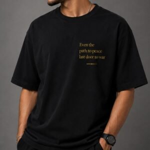 Path to Peace Graphic Oversized T-Shirt – Black