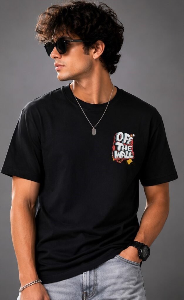 Off The Wall Graphic Oversized T-Shirt – Black