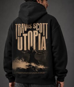 Utopia Travis Scott Graphic Oversized Hoodie – Black