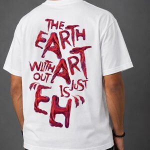 Earth Without Art Graphic Oversized T-Shirt – White