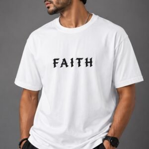 Shankar Faith Graphic Round Neck T-Shirt – White