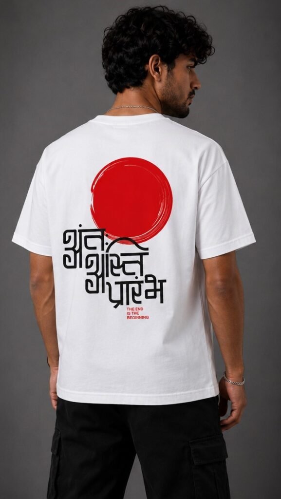 The End Is The Beginning Graphic T-Shirt – White